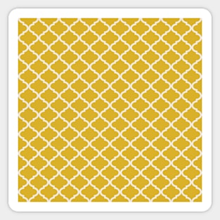 Big Quatrefoil Cream Mustard Sticker